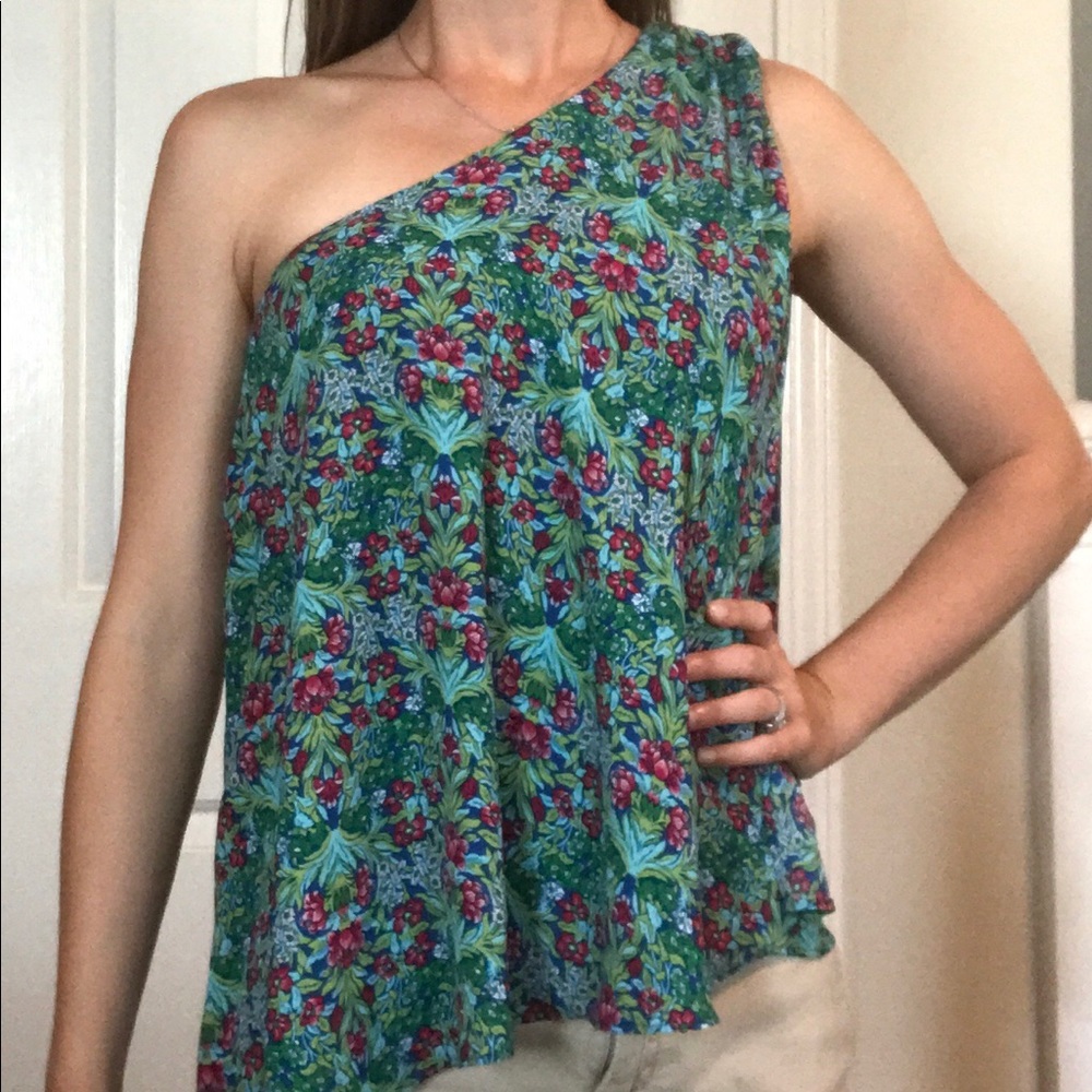 Floral One Shoulder Top